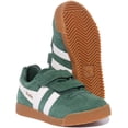 thumbnail image 5 of Gola Classics Harrier Velcro Kid's Classic 2 Hook And Loop Strap Sneakers In Green Size 3, 5 of 6