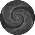thumbnail image 1 of Ahgly Company Indoor Round Patterned Midnight Gray Area Rugs, 5' Round, 1 of 6