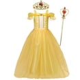 thumbnail image 1 of Disfraz de Elsa para niñas, vestido de princesa para Halloween, Bella Durmiente, Blancanieves, disfraces de carnaval, fiesta de Pascua Fivean unisex, 1 of 2