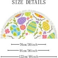 thumbnail image 2 of GZHJMY Christmas Tree Skirt Easter Floral Elements Eggs Insects on White Xmas Small Tree Skirt 30" Chriatmas Tree Mat for New Year Holiday Party Decor with Tassel, 2 of 6