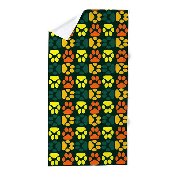 CafePress - Whimsical Cute Paws Pattern - Large Beach Towel, Soft 30"x60" Towel with Unique Design