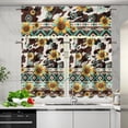 thumbnail image 2 of Yuyamidu Cow Print Kitchen Curtains and Valances 3 Panel Set Sunflower Bathroom Window Curtain with Rod Pocket Easy to Install Contemporary Trendy Valances, 2 of 5