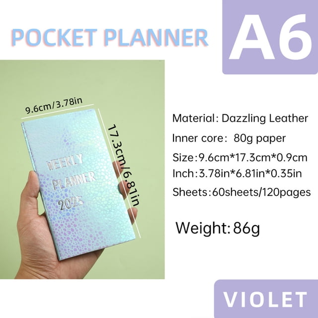 PEONAVET A Notebook A6 Mini Notebook Organizer Planner Daily Planner Notebook Travel Diary