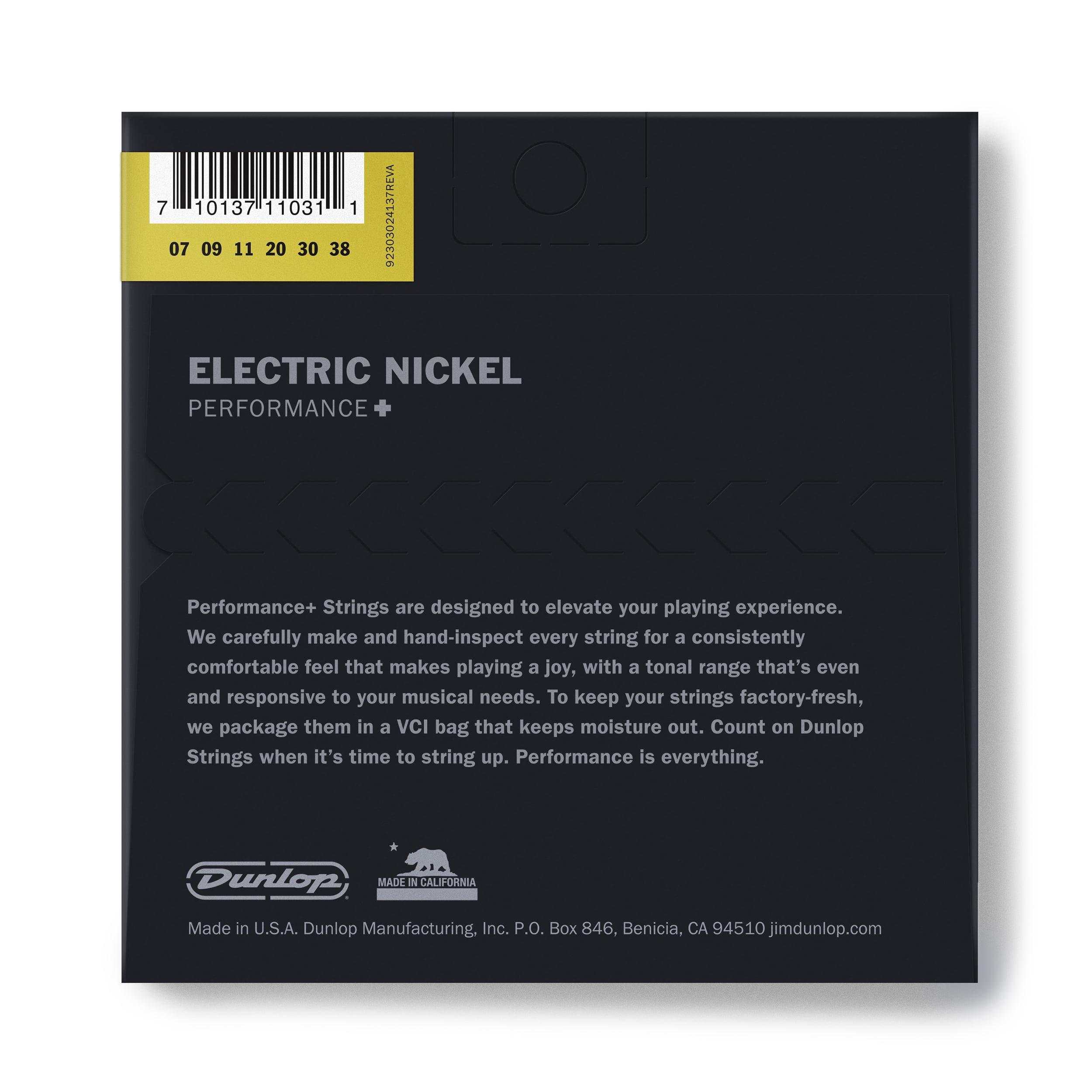 Dunlop Electric Guitar Strings Performance Plus Nickel 7-38 3pk