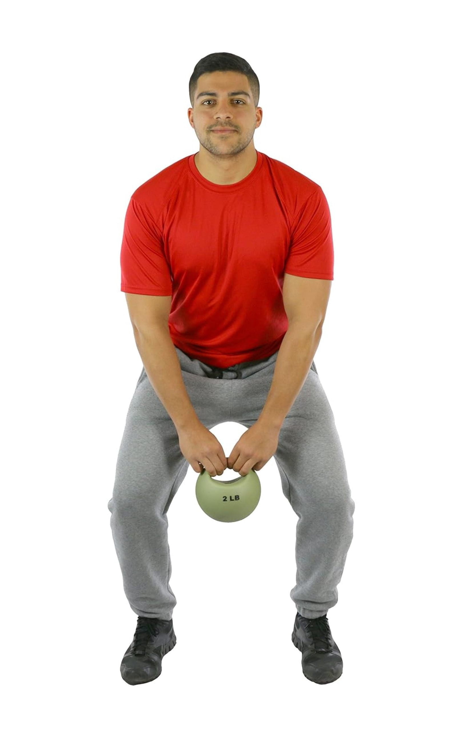 Medicine Ball with Handle 2lb - Tan Strength Training Ball - Core Workout Equipment - Rotational Exercise Ball - Fitness Ball for Abs & Torso