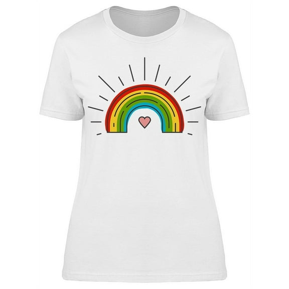 Rainbow Heart Tee Women's -Image by Shutterstock