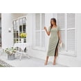 thumbnail image 2 of Vestido ajustado a rayas de manga corta de verano GRACE KARIN para mujer, 2 of 4