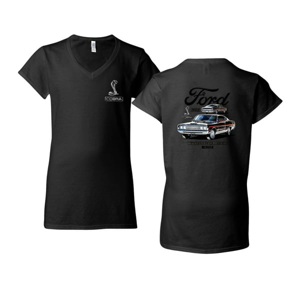 Wild Bobby Ford 1969 Torino GT 428 Classic Vintage Car Lover Women Standard V-Neck Tee