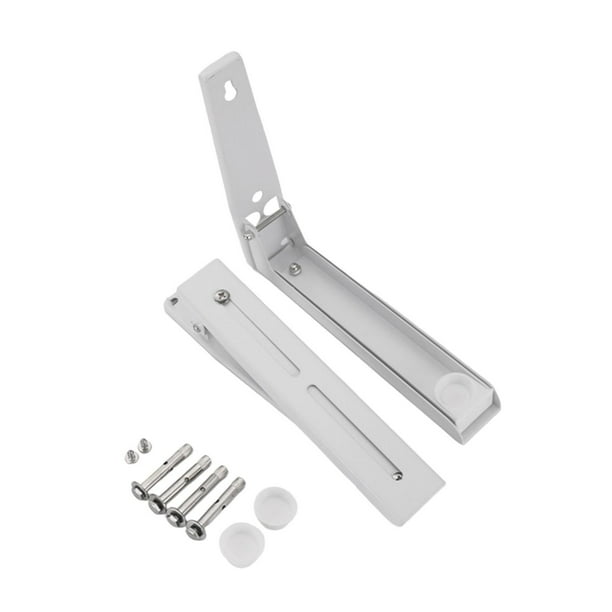 Estante para horno microondas, accesorios prácticos, profesionales, plegables y ajustables. Blanco