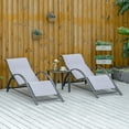 thumbnail image 2 of Outsunny 3 Pcs Patio Pool Lounge Chairs Set, Outdoor Chaise lounge, Table, 2 of 10