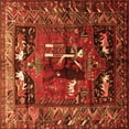 thumbnail image 1 of Ahgly Company Indoor Square Animal Orange Traditional Area Rugs, 7' Square, 1 of 1