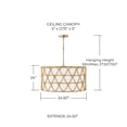 thumbnail image 3 of 4 Light Pendant In Coastal Style-24 Inches Tall And 24.5 Inches Wide     -Traditional Installation Capital Lighting 347241Ma, 3 of 7