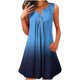 thumbnail image 1 of Vestido sin Mangas para las Mujeres Gradiente Impreso Botón Suéter Cuello Redondo Vestido, Vestido de Fiesta de Poliéster para Diario, Caso de Exposición Y Primavera Verano, 1 of 5