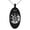 Black, variant on Stainless Steel Mayan Hunab Ku Rune Engraved Small Oval Charm Pendant Necklace