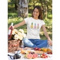 thumbnail image 2 of Pineapples Shaped T-Shirt Women -Smartprints Designs, Female Large, 2 of 4