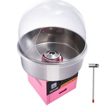 Stainless Steel Cotton Candy Maker, 1000W Commercial Candy Floss Machine with Scoop & Cover, Perfect for Home, Parties – Pink