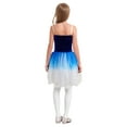 thumbnail image 2 of Haitryli Kids Girls Sparkly Strap Ballet Skirted Leotard Dance Tutu Dress Ballerina Performance Outfit and Headwear Blue 9-10, 2 of 6