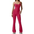 thumbnail image 1 of Coduop Women Adjustable Spaghetti Strap Jumpsuit Sleeveless Playsuit U-Back Yoga Workout Bodysuit, 1 of 7