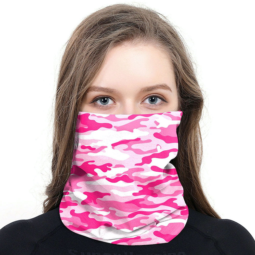 Briarwood Pink Camouflage WrapAround Face Covering Neck