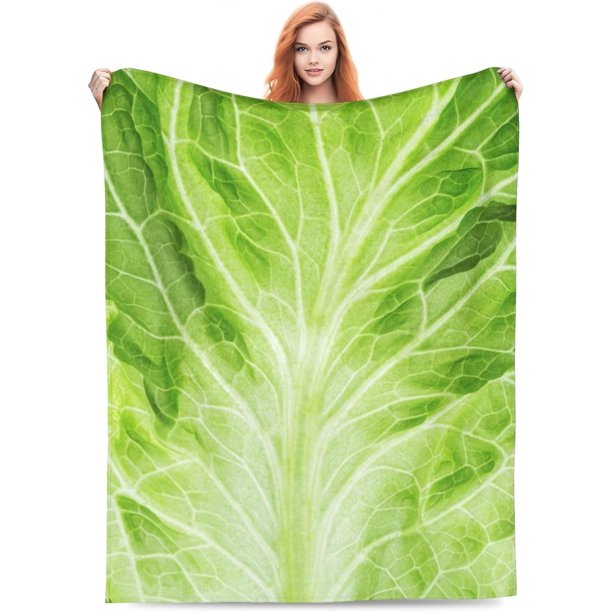 Manta de lechuga fresca, manta suave y difusa para viajes, para dormitorio, sala de estar, sofá, oficina, coche, regalo para todas las estaciones para niñas, niños, mujeres y hombres, 50 x 40 pulgadas