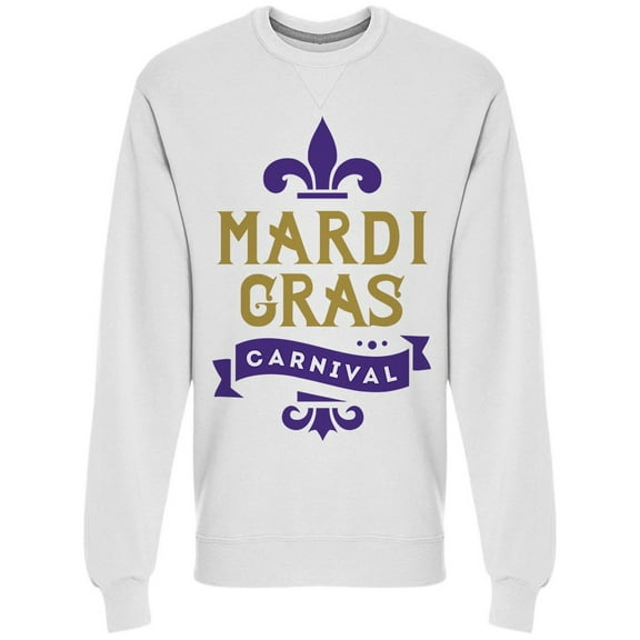 Mardi Gras Carnival W/ribbon Sweatshirt Men -Image by Shutterstock, Male 4X-Large