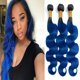 thumbnail image 1 of Extensiones de cabello Nuailisex Ombre Blue Body Wave 30-40cm, 1 of 8