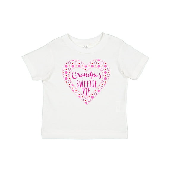 Inktastic Grandpa's Sweetie Pie with Pink Hearts Boys or Girls Baby T-Shirt