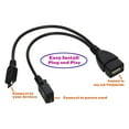 thumbnail image 3 of CNKOO USB A Famale to Micro USB Male & Female 2-in-1 Micro USB Host OTG Adapter Cable, 3 of 3