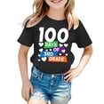 thumbnail image 3 of WOYY Toddler Girls 100 Days Of School Shirt Cute Soft Short Sleeve T-Shirt, Sizes 3-4T, 3 of 3