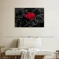 thumbnail image 2 of Elephant Stock Red Rose Pop Wall Art - Horizontal Canvas Wall Art - Living Room Wall Decor - Gothic Canvas - Red And Gray Decor - 36" x 24", 2 of 8