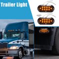 thumbnail image 2 of Unique Bargains Luz trasera para remolque, 10 LED con ojales de montaje empotrado, enchufe para Jeep RV Truck, plástico ámbar (juego de 2), 2 of 8