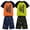 Lime Black/Orange Blue Dunk, variant on Tuff Guys Boys' Pajama Set - 4 Piece Sleep Shirt and Lounge Shorts - Sleepwear for Boys (8-16)