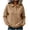 Khaki, variant on Horkkom Henley Sweatshirts for Women Solid Color Pullover Long Sleeve Shirts Casual Loose Fall Sweatshirts XXL