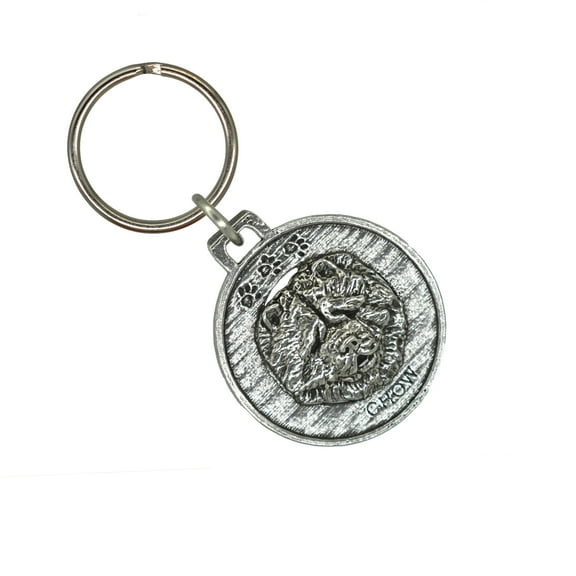 Chow Chow Keychain, D054KC, 1 1/2 Inch, Dog Breed, Fluffy, Metal, Pet, Gift, Handcrafted in the USA, Assorted Dog Breed Designs Available, 100% American Made