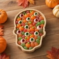 thumbnail image 5 of LNOGEUPG Natural Bamboo Tombstone Shaped Charcuterie Board, Food Grade Wooden Food Serving Platter Tray for Halloween Pastry Dessert Snack Party Spooky Home Table Decor, 5 of 6