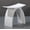 White Matte, variant on Black Matte Arched Solid Surface Resin Bathroom / Shower Stool