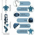 thumbnail image 2 of Sea Turtle Wind Chime with 4pcs Aluminum Tubes 6pcs Hanging Bells Decorative Wind Chimes Memorial Windchimes Outdoors Beach Wind Chime for Patio Garden Yard Decor Birthday Festival Gifts, 2 of 9