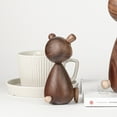 thumbnail image 6 of Nordic Wooden Brown Bear Crafts, Family Gifts, Home Decorative Figurines, Nordic Design, 6 of 6