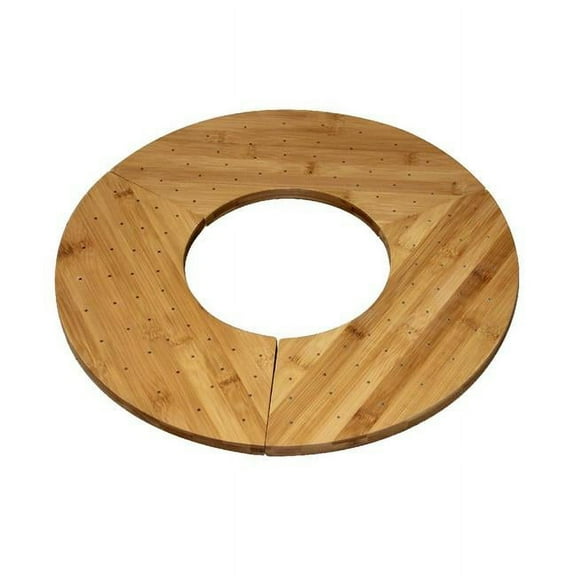 Packnwood 210SAMBRO40 Donut Bamboo Pick Holder with 40 Holes - 16 x 5 x 0.6 in. - 3 Piece