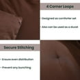 thumbnail image 5 of Earthy Brown Comforter King Size, Neutral 3 Pieces Comforter Set, Lightweight Solid Bedding Set, All Seasons Soft Fluffy King Comforter Set (104x90In Comforter & 2 Pillowcases), 5 of 7