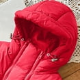 thumbnail image 5 of CheerKidz Childrens Solid Color Hooded Jacket Long Sleeve Winter Thick Cozy Warm Outerwear for Kids Boys Girls Casual Playwear Fall Winter Outdoor Activities(Red#3,7-8 Years), 5 of 6