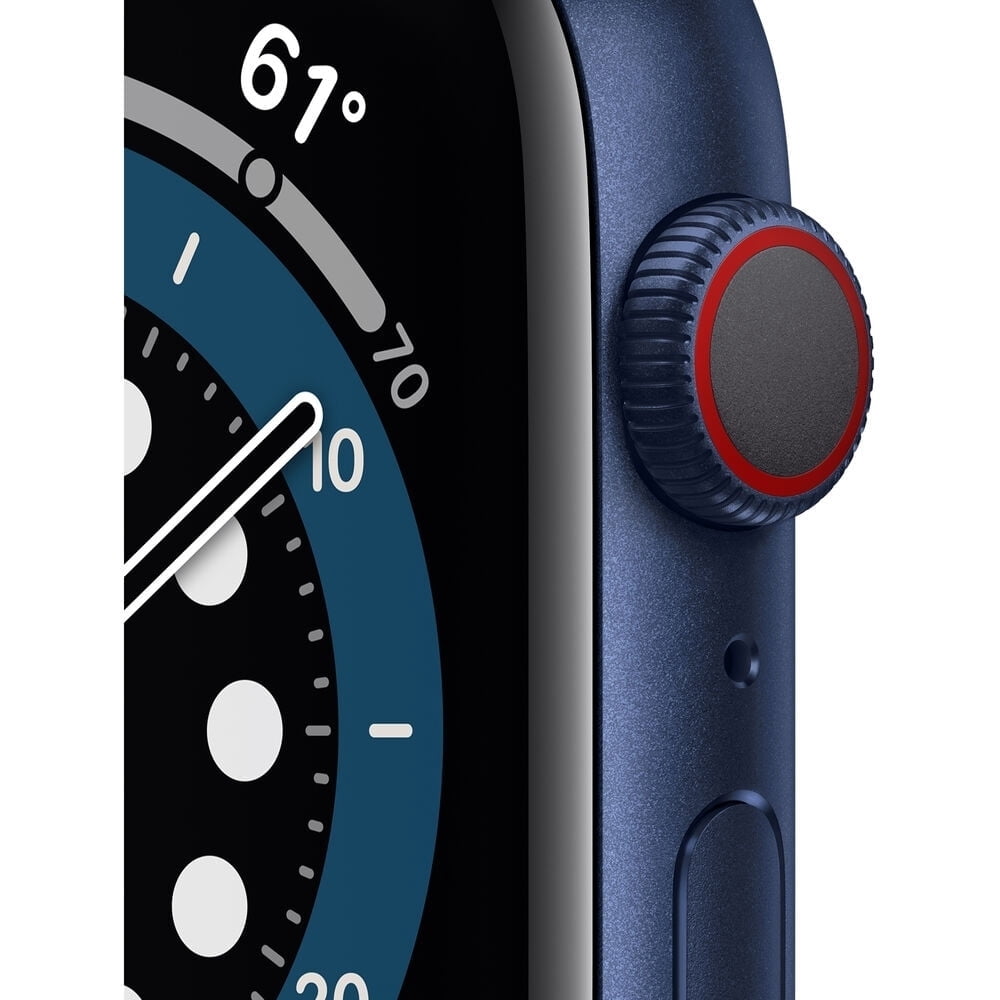 Apple Watch Series 6 GPS + LTE Aluminum Case Deep Navy Sport Band, Blue/44MM, 1