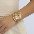 thumbnail image 2 of Pulsera De Hojas Vintage, Elegante Brazalete Hueco Con Diseño De Hojas Intrincado, Para Que Las Mujeres Complementen Vestidos, Tops Y Ocasiones Especiales., 2 of 5