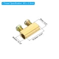thumbnail image 2 of Abrazadera de cable de acero Uxcell M3 con doble orificio, clips de cable de 3.0 mm con tornillo tono dorado, paquete de 15, 2 of 5