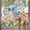 A, variant on Decorative Window Decals, Floral Garden Design with Colorful Wildflowers, Self-Adhesive Glass Stickers