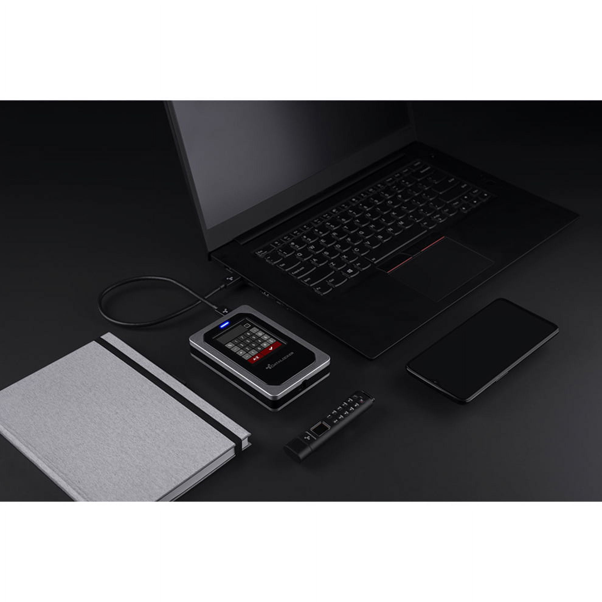 DataLocker DL4 FE 2 TB Portable Hard Drive - External - TAA Compliant - USB 3.2 Type C - 5400rpm - 256-bit Encryption Standard - 3 Year Warranty
