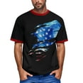 thumbnail image 2 of Men's Lightweight Loose Fit T-Shirt, Patriotic Independence Day Print with Quick-Dry Technology for Summer ,Black L, 2 of 5