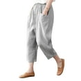 thumbnail image 5 of ZANZEA Women High Waist Basic Cropped Pants Capris Pantalon Wide Leg Trousers, 5 of 10