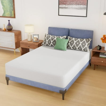 FDW Full 10 Inch Medium-Firm Base Foam Mattress, CertiPUR-US Certified, in a Box, Pressure Relief, White