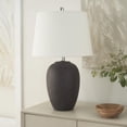 thumbnail image 1 of Maceta de cerámica con pantalla, color morado oscuro, 23 pulgadas, de Lamp Nourison Home, 1 of 7